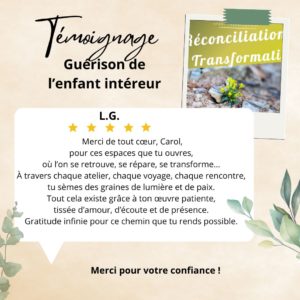 Temoignage Stage Carol Ricaud Transformation reconciliation 1